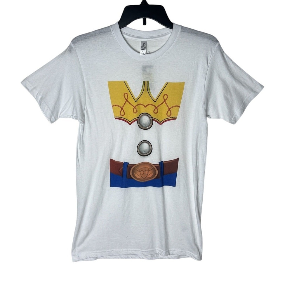 Disney Pixar‎ Woody Toy Story Costume Graphic T-Shirt Mens Small White NEW